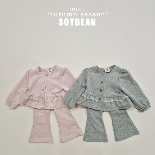 (Pre-order) Soybean Kids - Square Lace Top & Bottom Set 스퀘어레이스 상하복 (2 Colors)