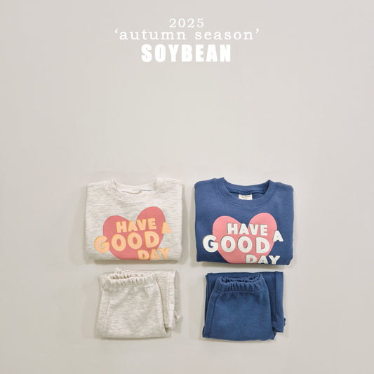 (Pre-order) Soybean Kids - Good Day Frill Top & Bottom Set 굿데이프릴상하복 (2 Colors)