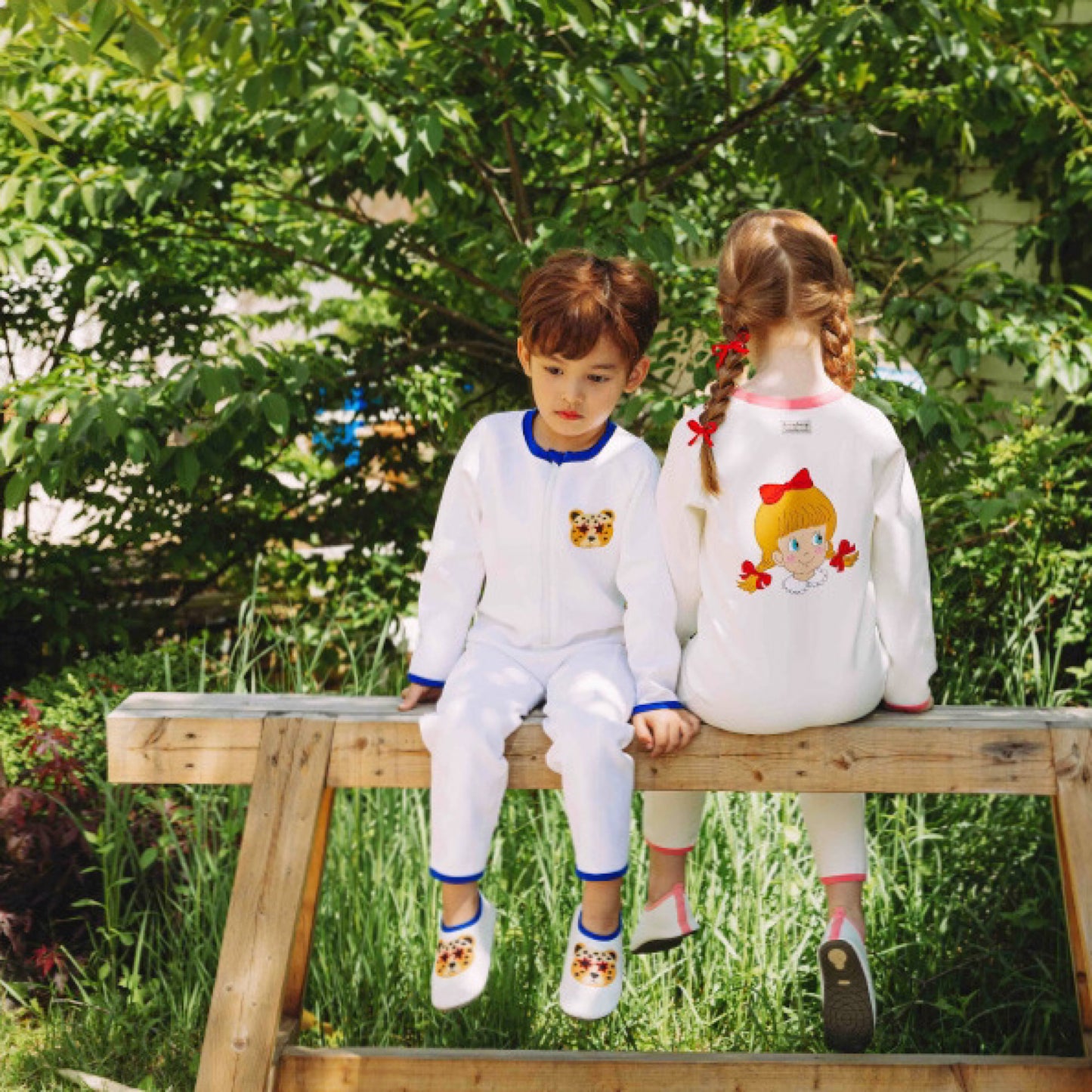 (Pre-order) KoongsKoongs Kids’ Premium Tok Tok Warm All-in-One Rash Guard (Cheetah)