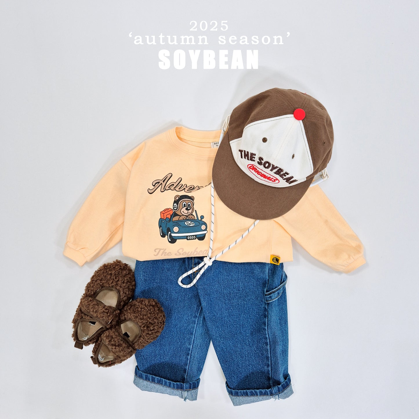 (Pre-order) Soybean Kids - Mini Car Bear Tee 미니카곰돌티셔츠 (3 Colors)