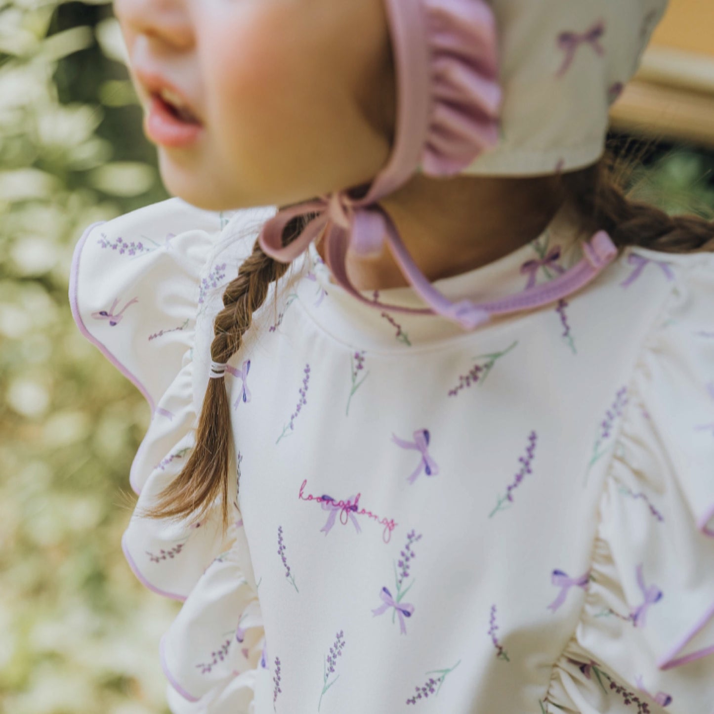 (Pre-order) KoongsKoongs Kids’ Premium Lilac All-in-One Rash Guard Set