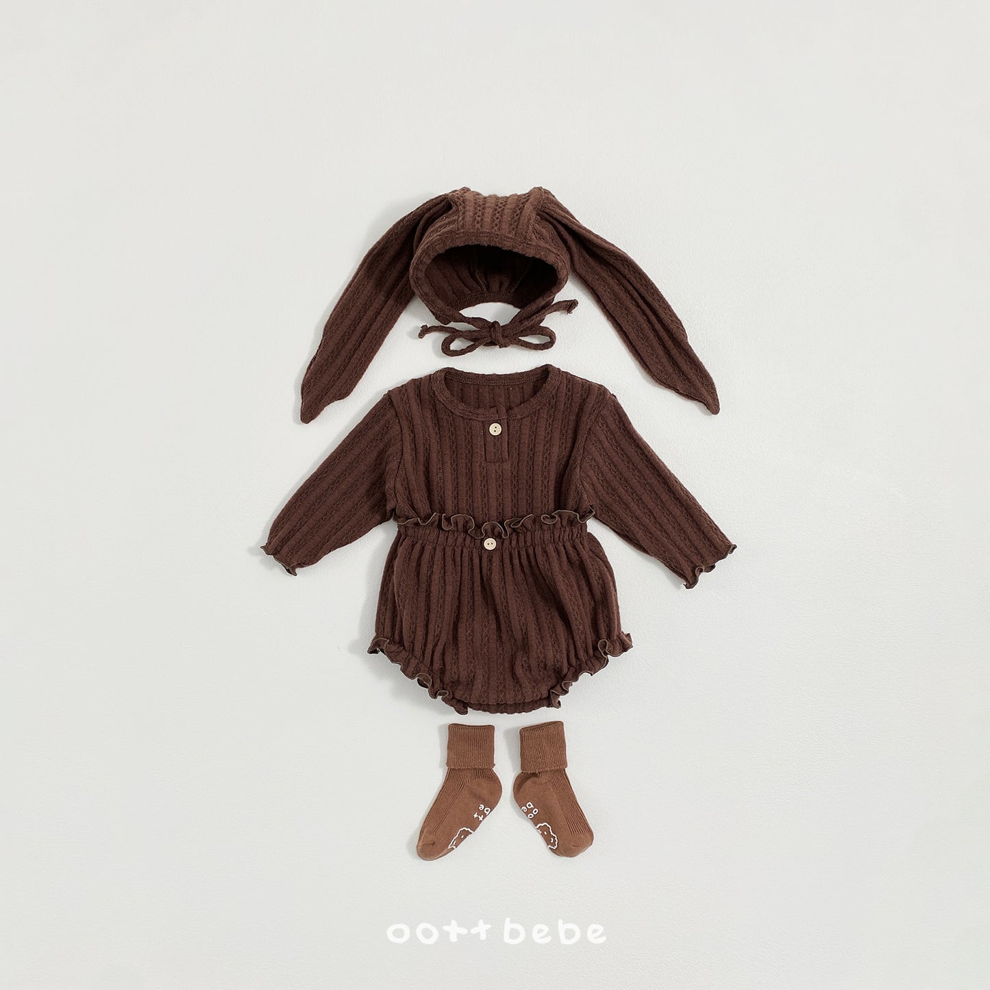 (Pre-order) OOTTBEBE Winter - Monshell Bunny Bonnet 몽쉘토끼보넷 (3 Colors)
