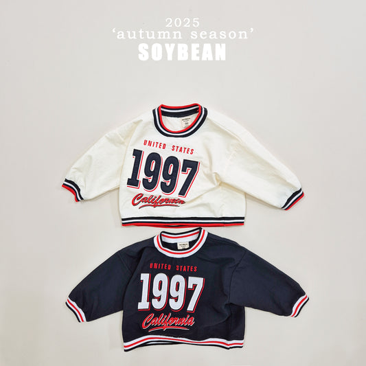 (Pre-order) Soybean Kids - 1997 Washed Embroidery Sweatshirt 1997와샤맨투맨 (2 Colors)