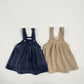 (Pre-order) OOTTBEBE - Velour Overall Skirt 벨로아멜빵스커트 (2 Colors)