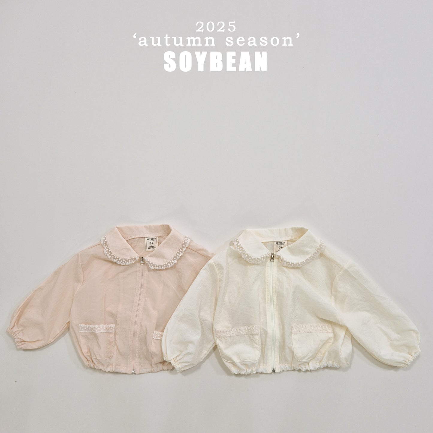 (Pre-order) Soybean Kids - Lace Windbreaker Jacket 레이스바람막이 (2 Colors)