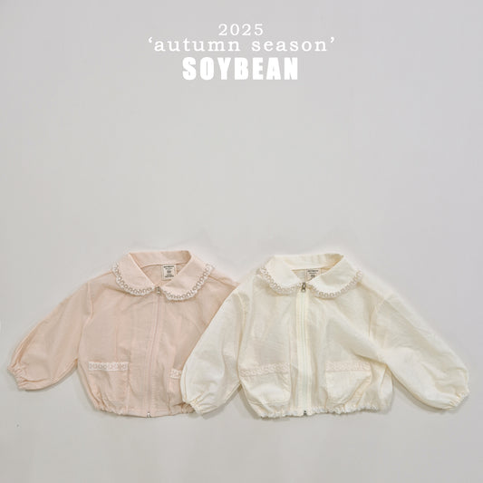 (Pre-order) Soybean Kids - Lace Windbreaker Jacket 레이스바람막이 (2 Colors)