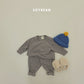 (Pre-order) Soybean Kids Winter - Check Cozy Fleece Top & Bottom Set 체크몽글실내복 (3 Colors)