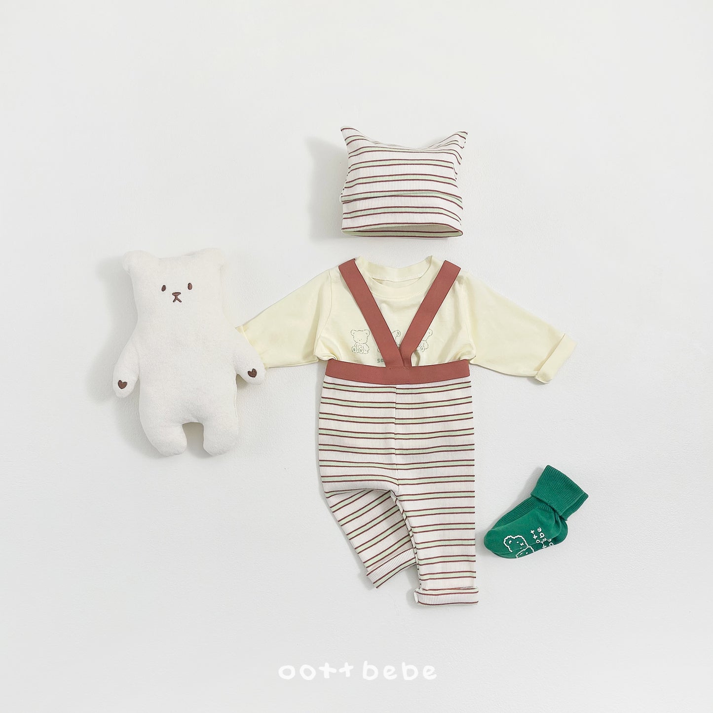 (Pre-order) OOTTBEBE Spring - Say OOTT Baby 1+1 Tee Set 세이오뜨 1+1티셔츠 (4 Colors)