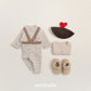 (Pre-order) OOTTBEBE Winter - (Bebe) Suspender Stripe Leggings 윈터멜빵레깅스 (3 Colors)