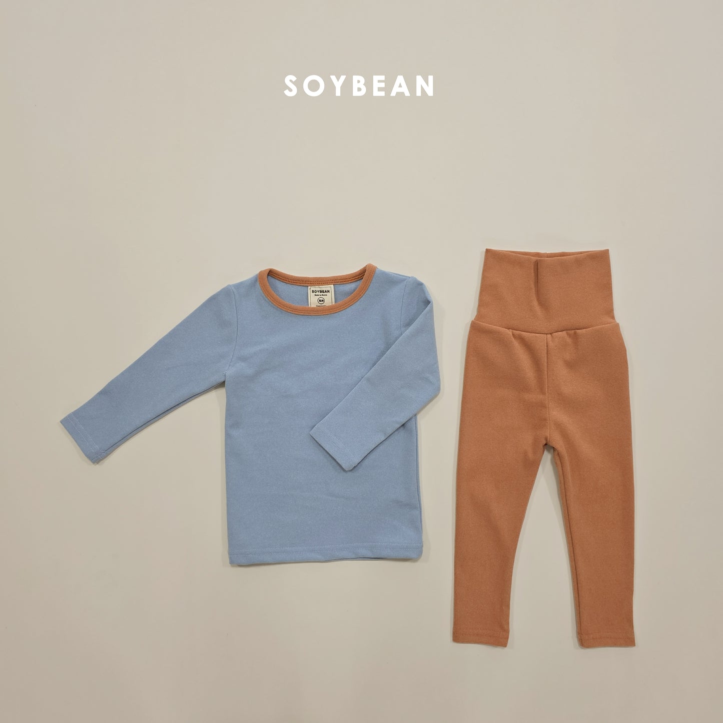 (Pre-order) Soybean Kids Winter - Warm Hug Fleece-Lined Pajama Set 따숩허그세트 (4 Colors)