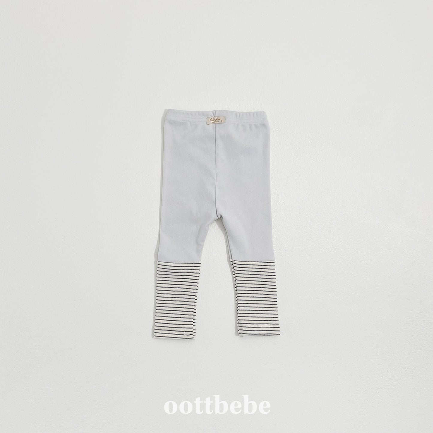(Pre-order) OOTTBEBE Winter - Stripe Ankle Leggings 윈터배색레깅스 (3 Colors)