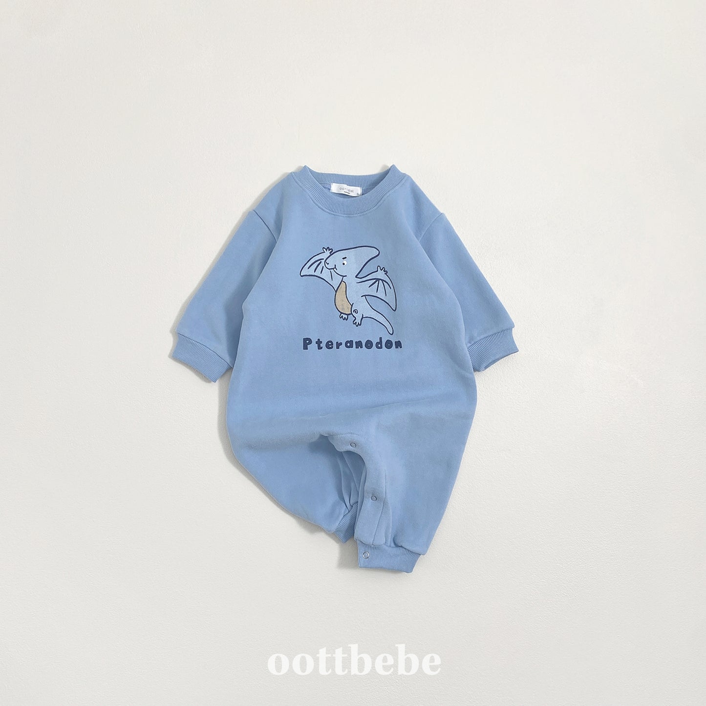 (Pre-order) OOTTBEBE Winter - Dino Friends Full Bodysuit 공룡전신슈트(양기모) (4 Colors)