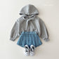 (Pre-order) Daily Bebe Summer- Kids’ Ribbon Hoodie Zip-Up 리본 후드집업 (3 Colors)