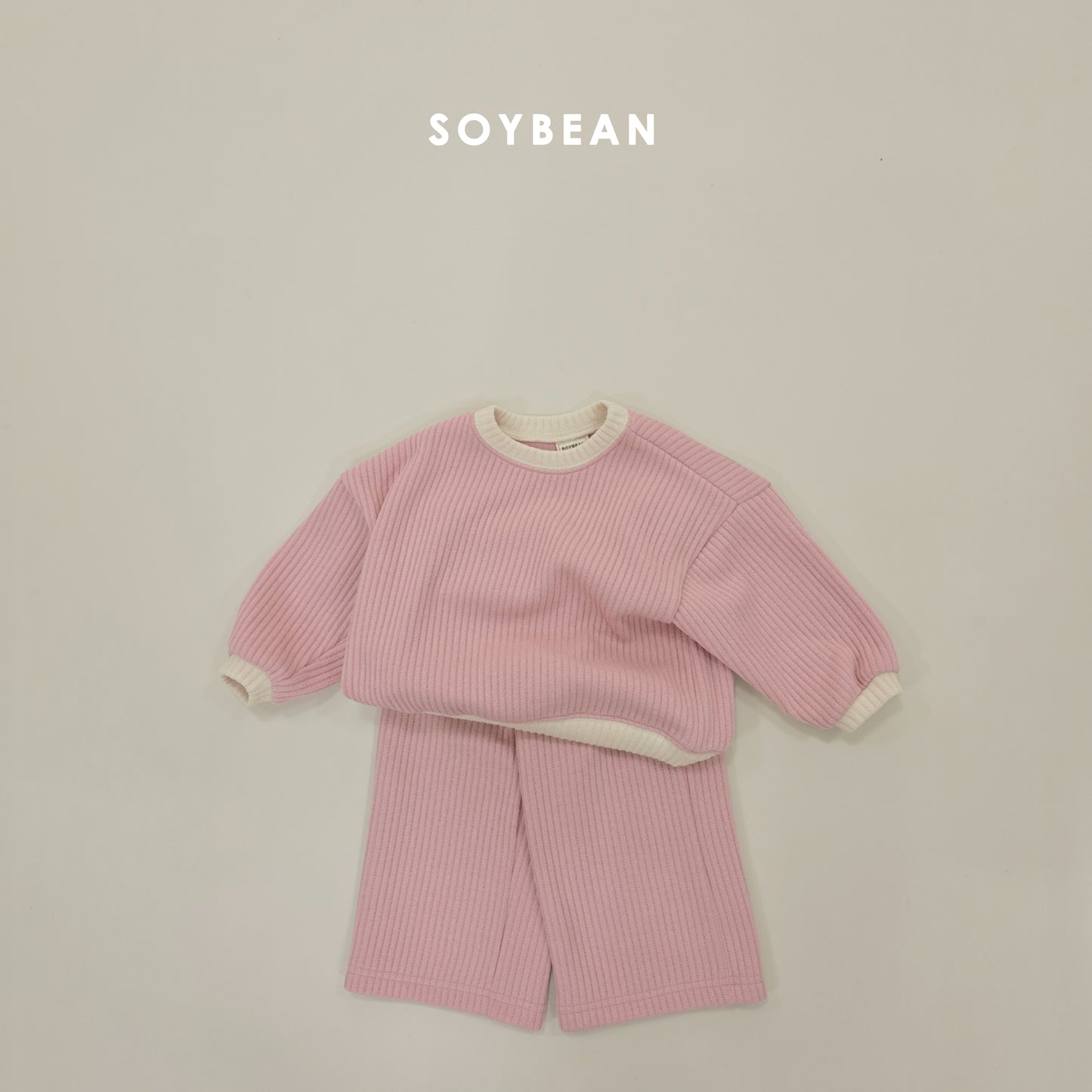 (Pre-order) Soybean Kids Winter - Daily Knit Top & Bottom Set 데일리니트상하 (2 Colors)