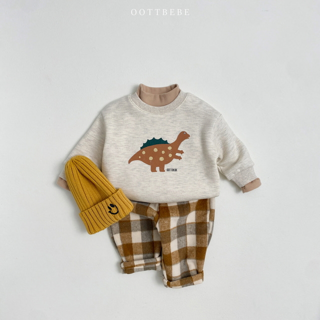 (Pre-order) OOTTBEBE - Winter Dinosaur Sweatshirts 아기공룡맨투맨 (3 Colors)