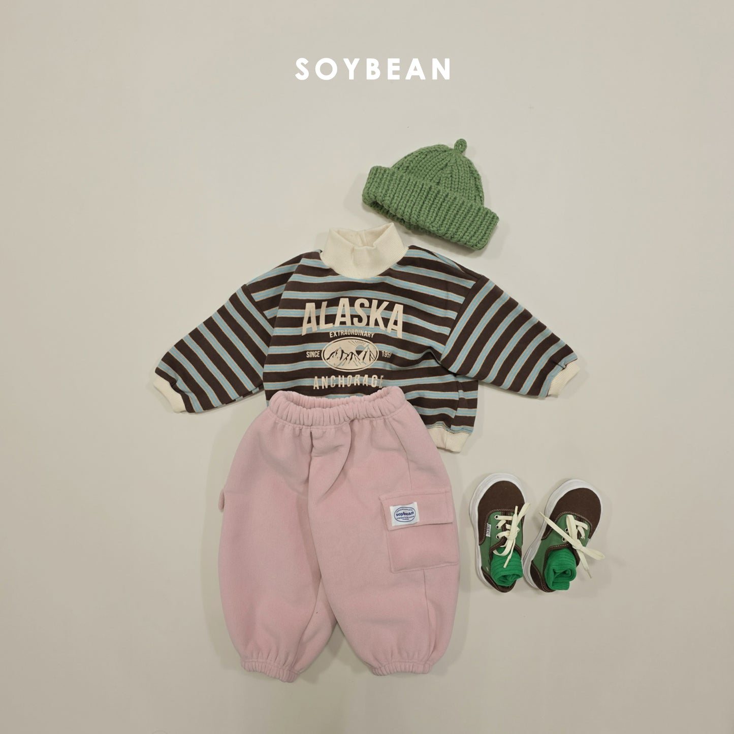 (Pre-order) Soybean Kids Winter - Super Barrel Fleece Jogger Pants 슈퍼항아리플리스조거 (4 Colors)