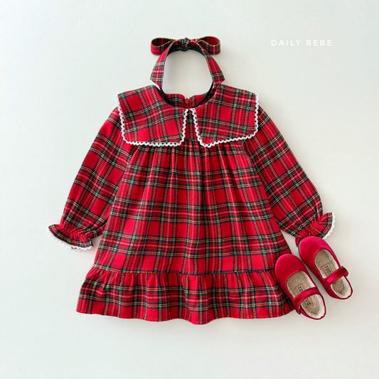 (Pre-order) Daily Bebe Winter - Kids' Merry Check Dress 메리원피스