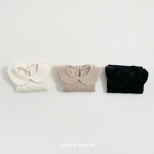 (Pre-order) OOTTBEBE Winter - Mink Collar Tee 밍크카라티셔츠 (3 Colors)