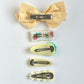 (Chenny Bong Bong) Kids’ Yellow Check Hair Clips 5-piece Set