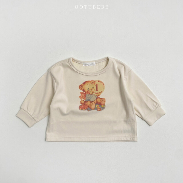 (Pre-order) OOTTBEBE - Winter HBD T-Shirt 해피버스데이티셔츠 (4 Colors)