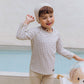 (Pre-order) KoongsKoongs Kids’ Premium Top & Bottom Beige Check Rashguard Set