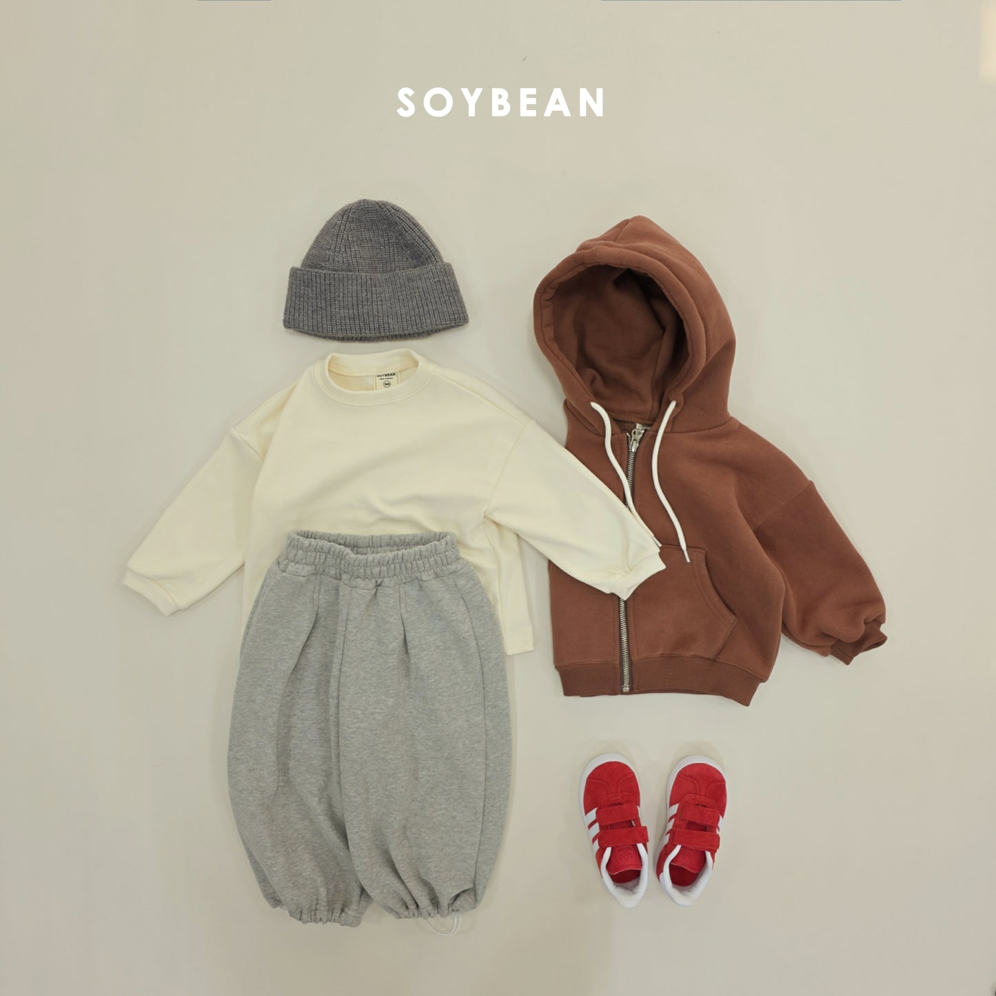 (Pre-order) Soybean Kids Winter - Pintuck Fleece-Lined Training Pants 핀턱트레이닝팬츠 (3 Colors)