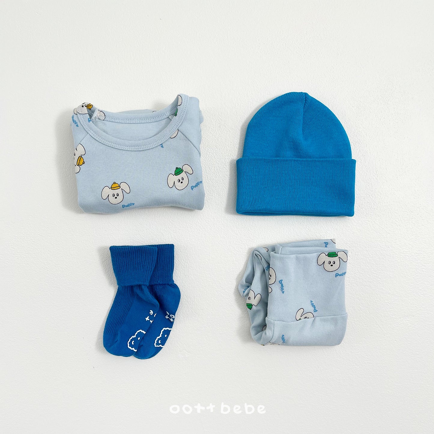 (Pre-order) OOTTBEBE Spring - Picnic Cotton Romper 나들이슈트세트 (4 Colors)