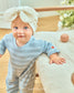 (Pre-order) OOTTBEBE - Mix Stripe Knit Suit 믹스단가라슈트 (2 Colors)