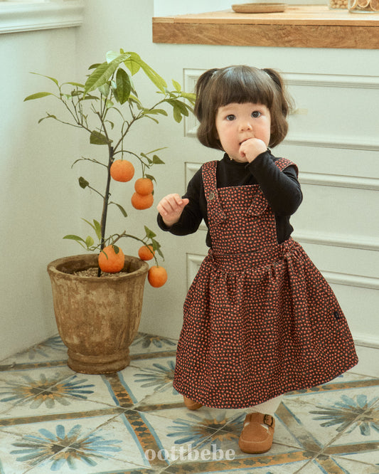(Pre-order) OOTTBEBE -  Bloom Suspender Dress 블룸멜빵원피스 (2 Colors)