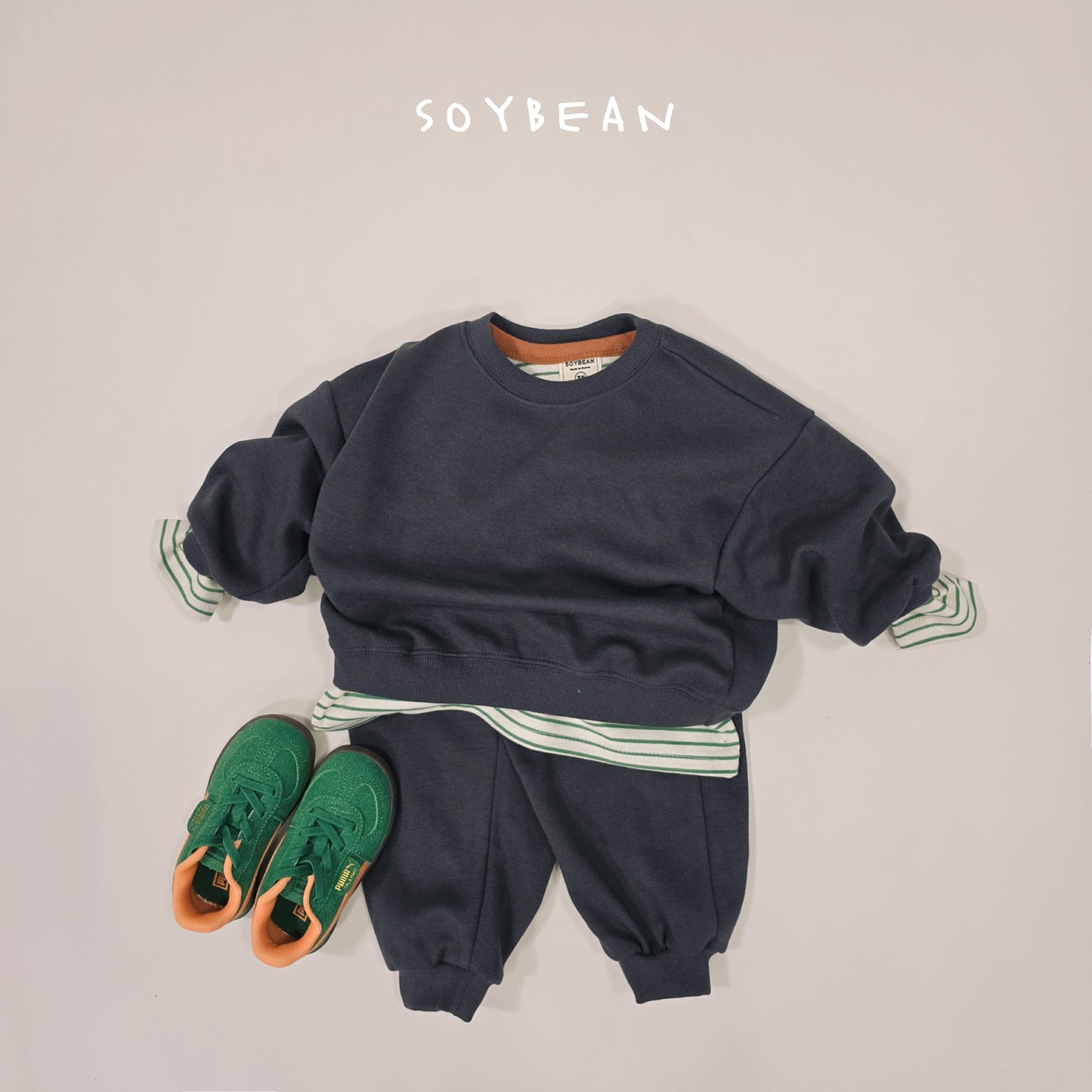 (Pre-order) Soybean Kids Spring - Sweet Lollipop Top & Bottom Set 스윗롤리팝상하복 (14 Colors)