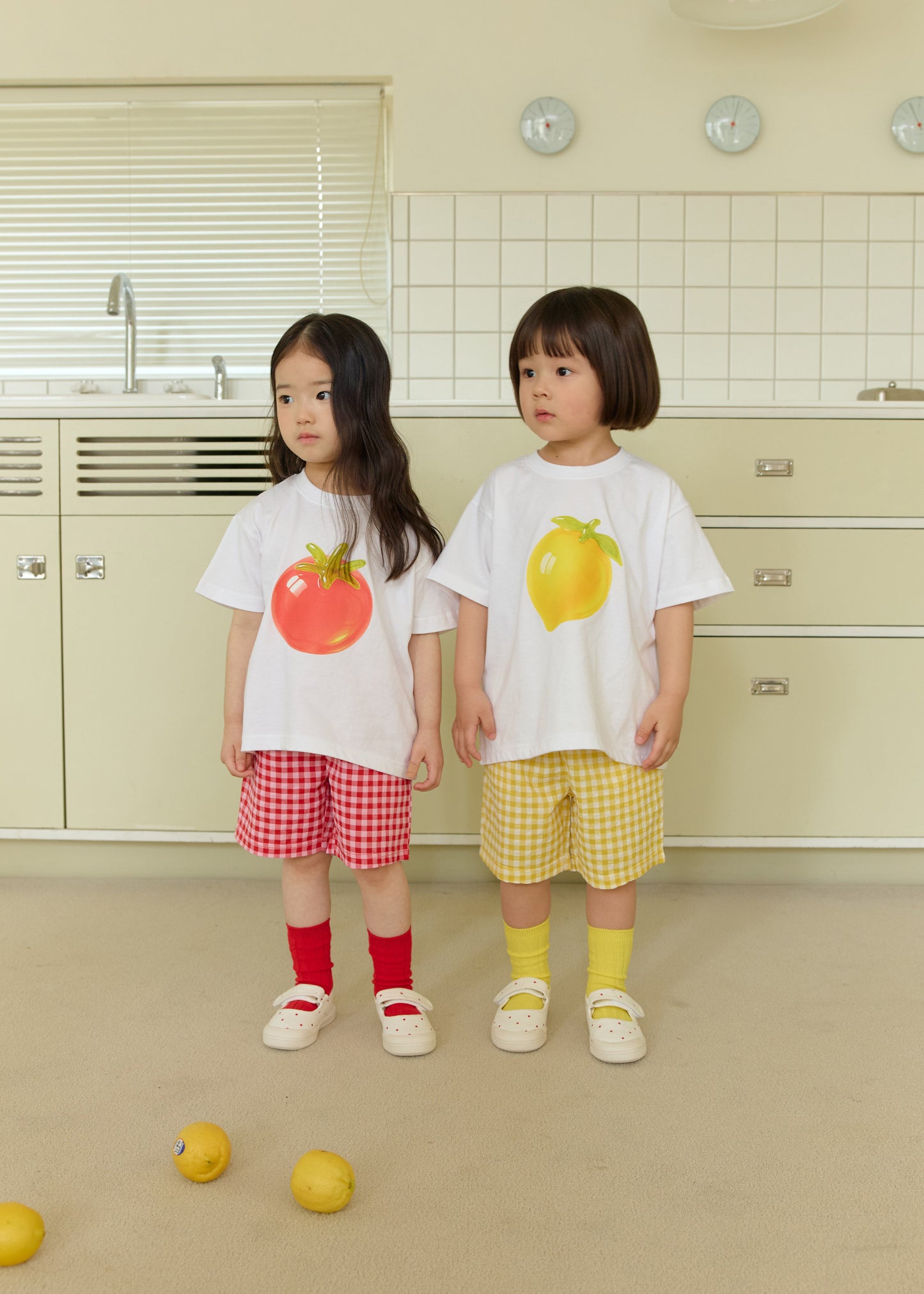 (In-stock) Daily Bebe Summer - Kids’ Fruit Jelly Top & Bottom Set 과일젤리세트 (4 Colors)
