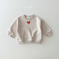 (Pre-order) Daily Bebe - Kids’ Love Embroidered Top & Bottom Set 러브자수 상하세트 (4 Colors)