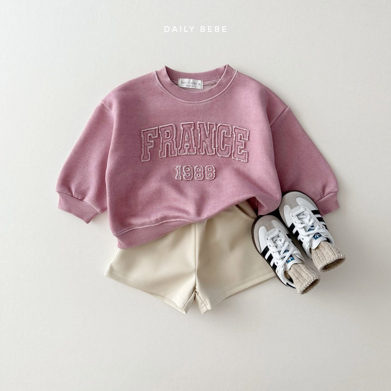 (Pre-order) Daily Bebe - Kids' Faux Leather Shorts 깨죽 반바지 (3 Colors)