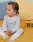 (Pre-order) OOTTBEBE Fall - Sweet Stripe Pajama Set 바닐라라떼실내복 (3 Colors)