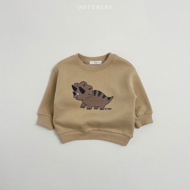 (Pre-order) OOTTBEBE - Winter Dinosaur Sweatshirts 아기공룡맨투맨 (3 Colors)