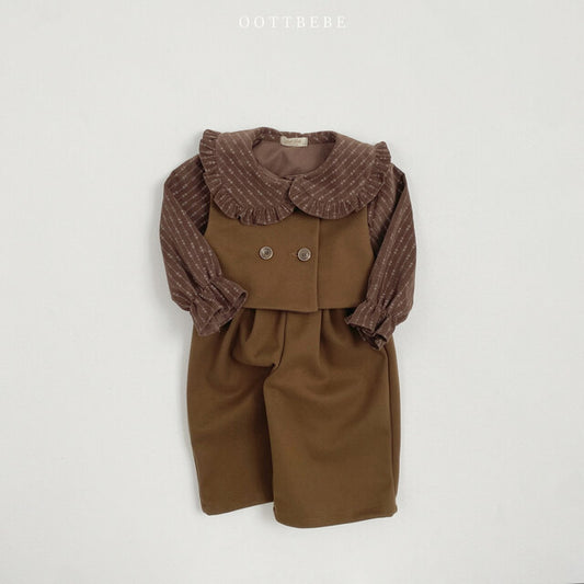 (Pre-order) OOTTBEBE - Chocolate Wide Pants 초코와이드팬츠 (2 Colors)