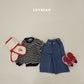 (Pre-order) Soybean Kids Winter - Snap Cut Fleece-Lined Denim Pants 스냅컷기모데님 (2 Colors)