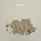 (Pre-order) Soybean Kids Winter - Check Cozy Fleece Top & Bottom Set 체크몽글실내복 (3 Colors)