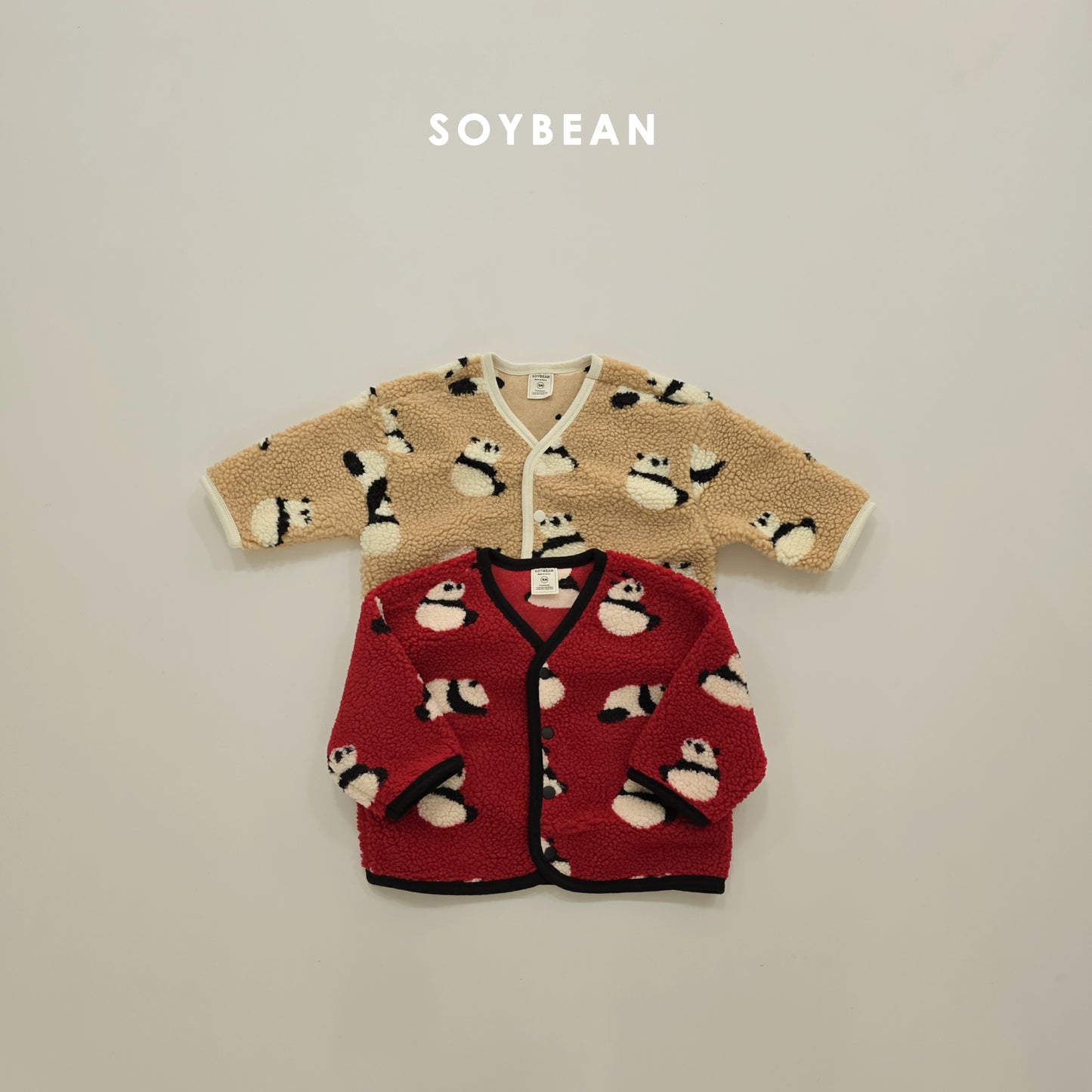 (Pre-order) Soybean Kids Winter - Panda Fleece Jacket 팬더양털자켓 (2 Colors)