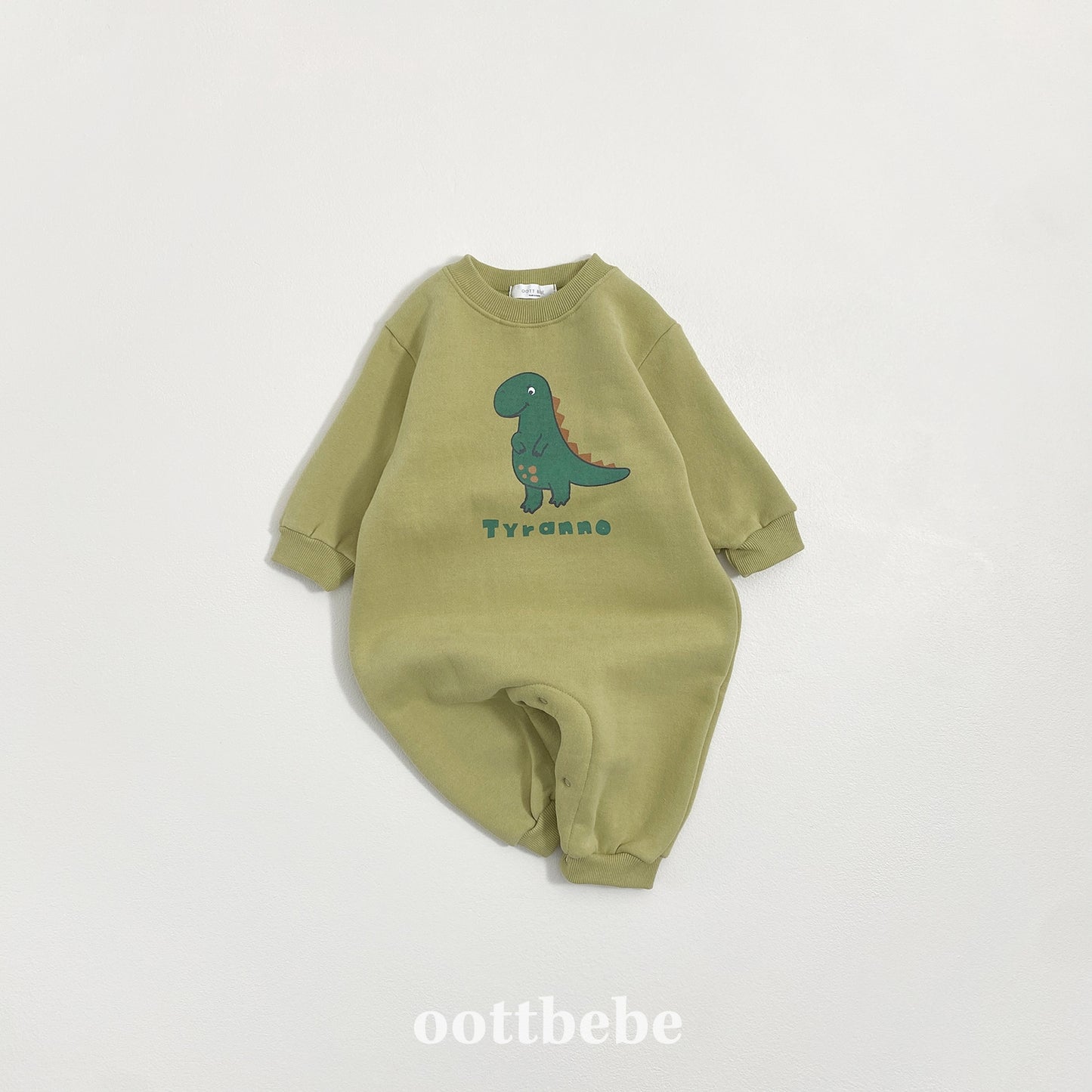 (Pre-order) OOTTBEBE Winter - Dino Friends Full Bodysuit 공룡전신슈트(양기모) (4 Colors)