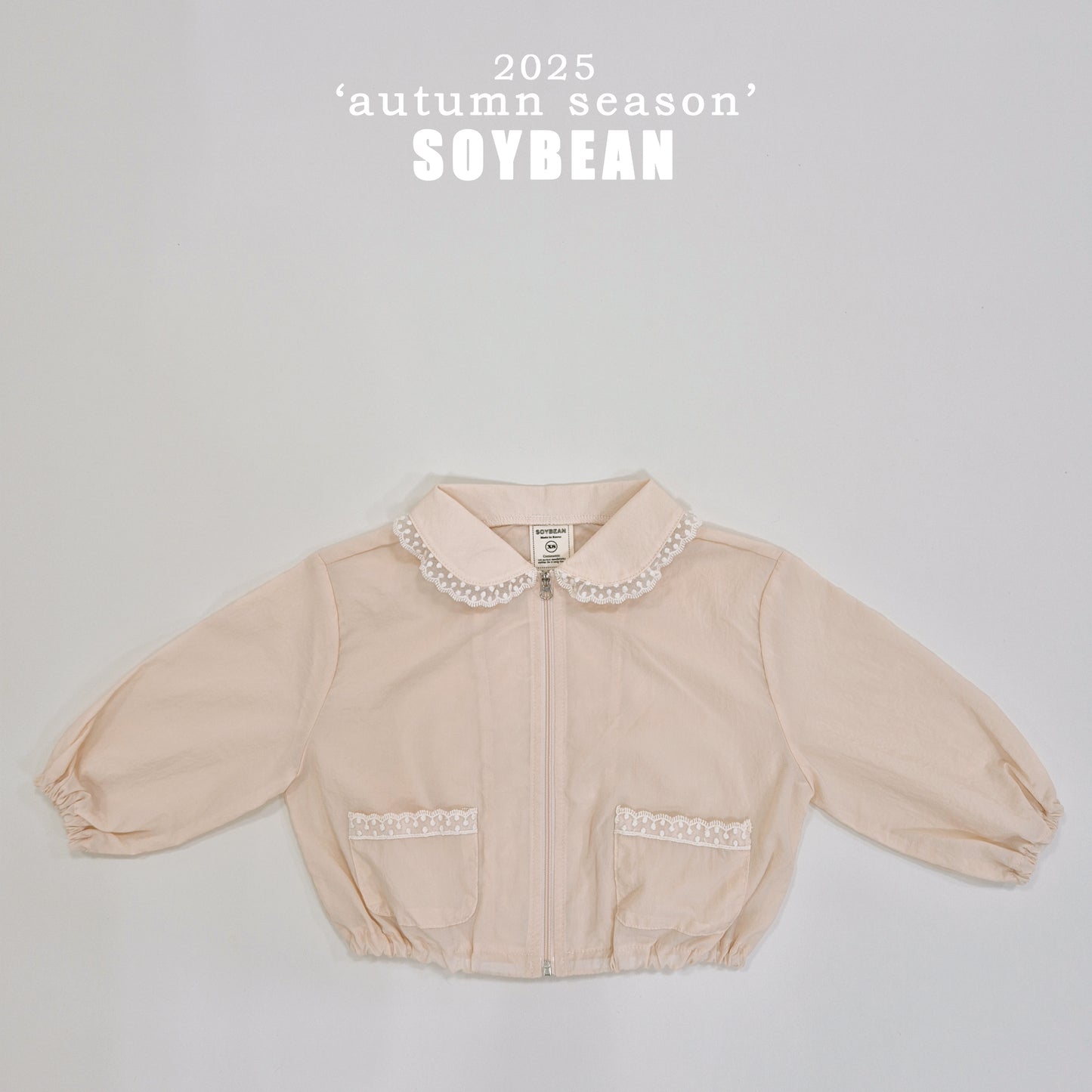 (Pre-order) Soybean Kids - Lace Windbreaker Jacket 레이스바람막이 (2 Colors)