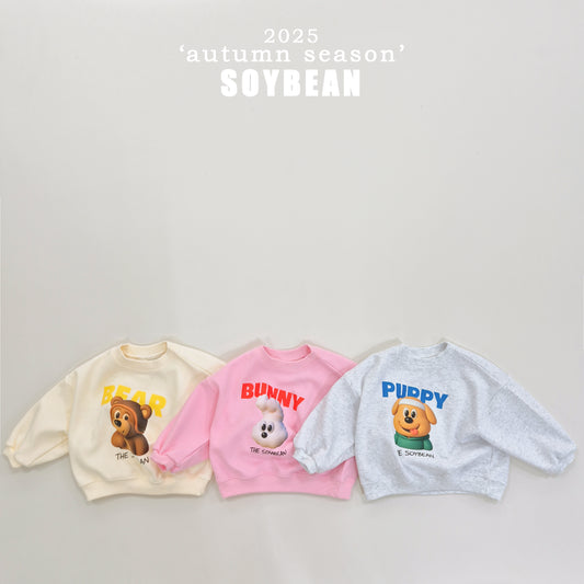 (Pre-order) Soybean Kids - Animal Friends Sweatshirt 동물친구들맨투맨 (3 Colors)