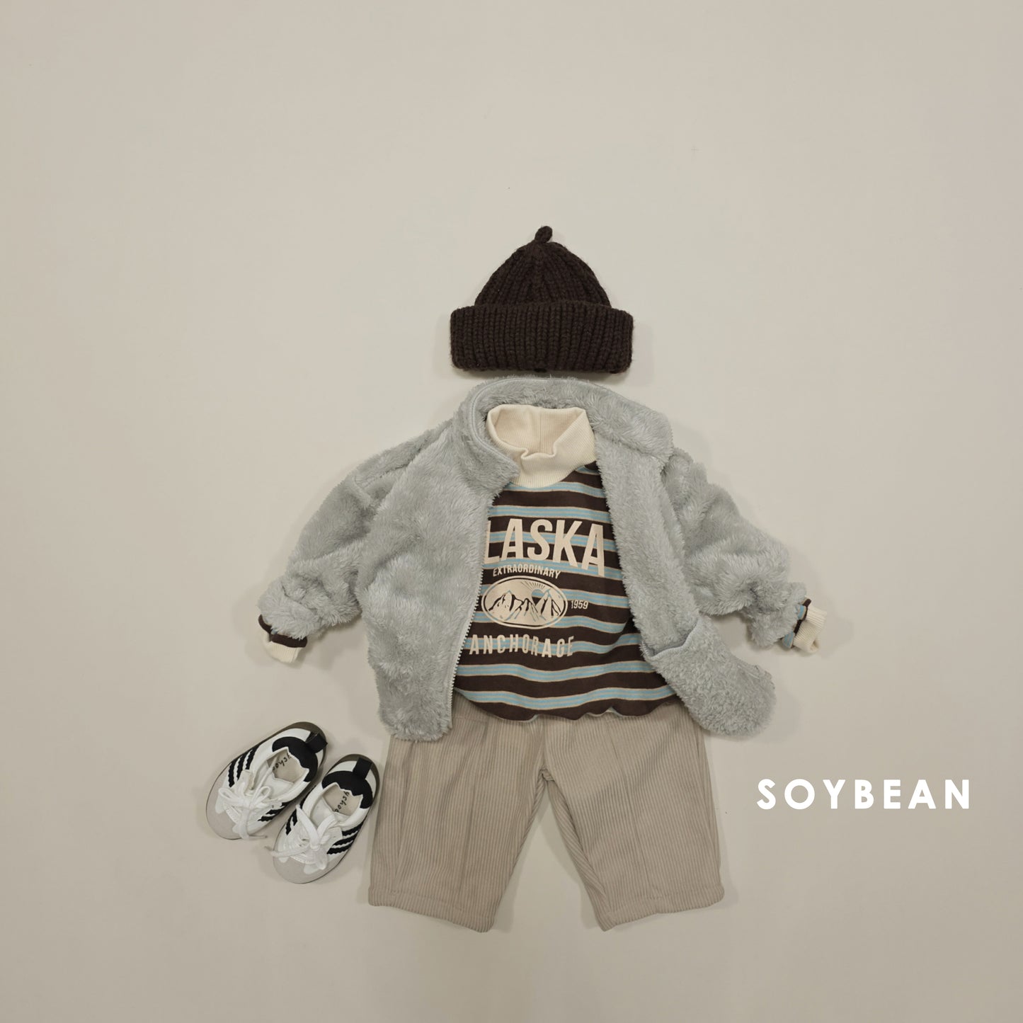 (Pre-order) Soybean Kids Winter - Cotton Candy Fleece Zip-Up 솜사탕후리스 (6 Colors)