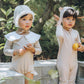 (Pre-order) KoongsKoongs Kids’ Premium Chouette One-piece Rash Guard Dress Set (Beige)