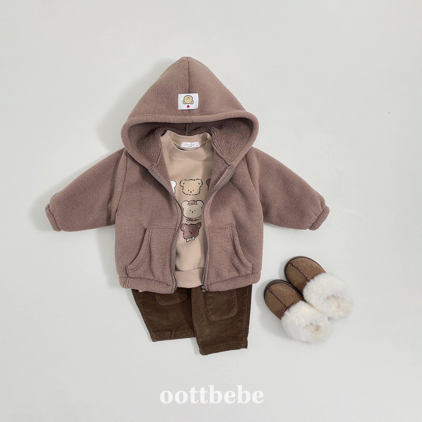 (Pre-order) OOTTBEBE Winter - Marshmallow Cloud Fleece Zip-Up Jacket 말랑구름후리스집업점퍼 (5 Colors)