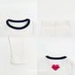 (Pre-order) OOTTBEBE Spring - Modal Heart Pajama Set 모달하트실내복 (4 Colors)