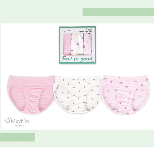 (MayKids) Lovely Tencel Modal Girls’ Underwear (3-pack)