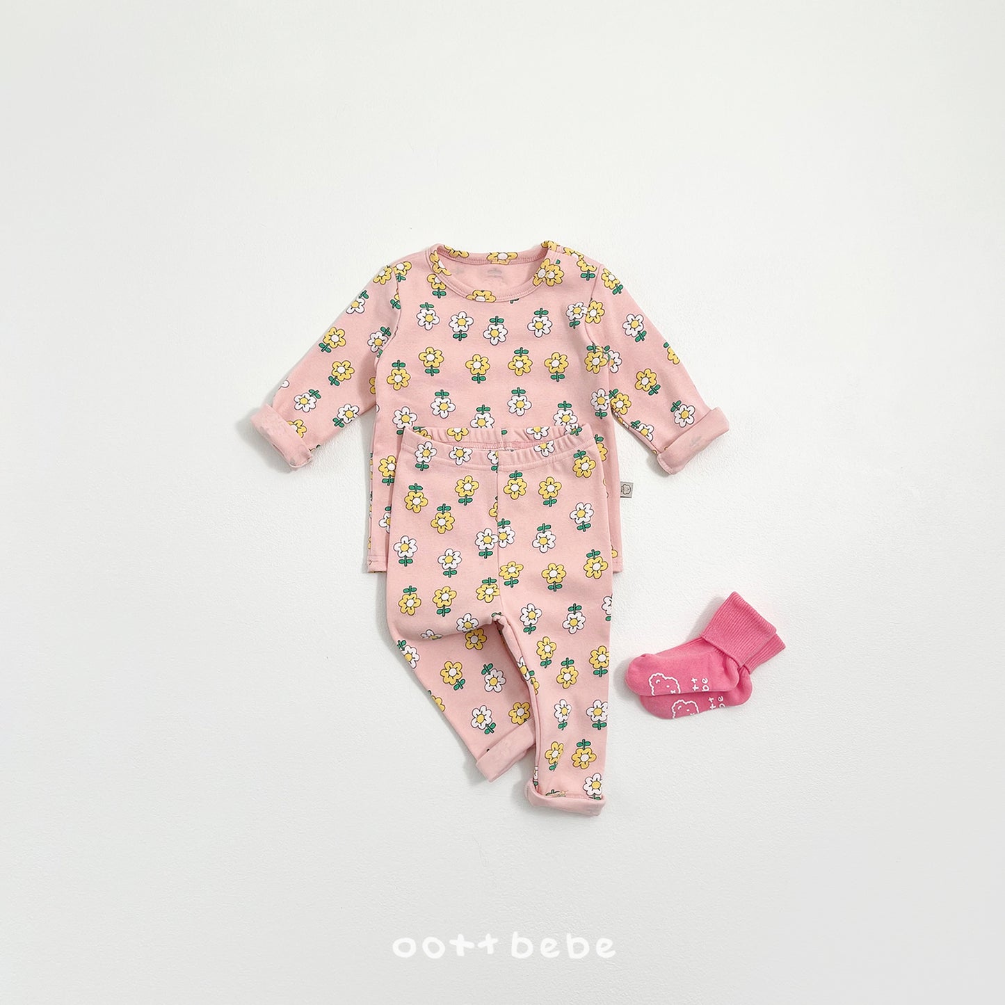 (Pre-order) OOTTBEBE Spring - Picnic Cotton Pajama Set 나들이실내복 (4 Colors)