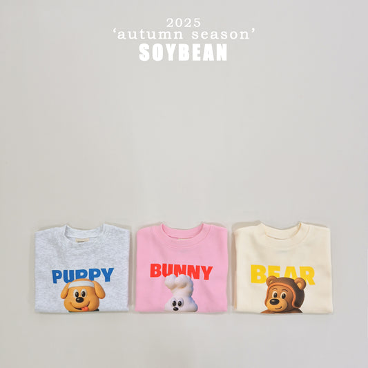 (Pre-order) Soybean Kids - Animal Friends Sweatshirt 동물친구들맨투맨 (3 Colors)