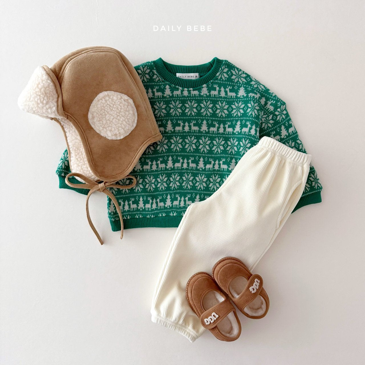 (Pre-order) Daily Bebe Winter - Kids’ Cozy Shearling Pilot Hat 무스탕햇